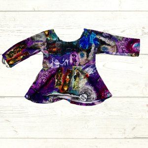 Boutique Disney Haunted Mansion Long Sleeve Peplum Top
